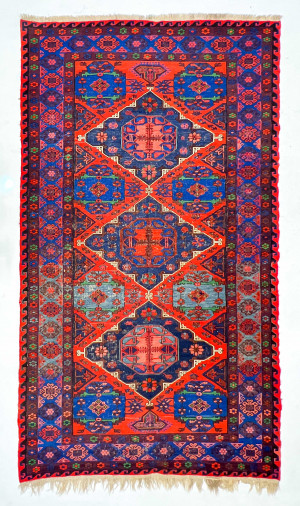 Image for Lot Vintage Soumak Flatweave Carpet, 12' x 7'