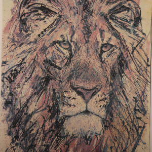 Image for Lot Big Lion, giclee on canvas, signed