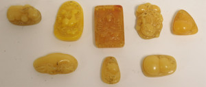 Image for Lot 8 Asian Butterscotch Amber Carvings