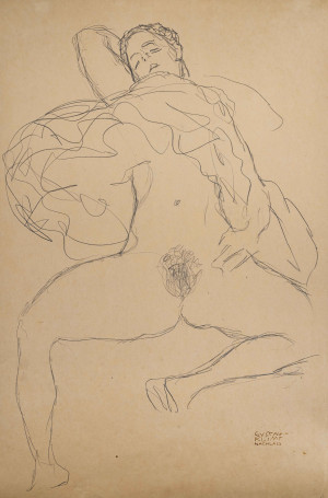 Image for Lot Gustav Klimt - Study for 'The Bride'