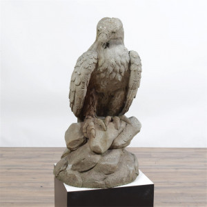 Image for Lot Early 20th C. Cast Stone Eagle