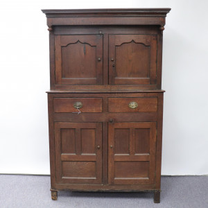 Image for Lot Georgian Provincial Style Oak Cabinet