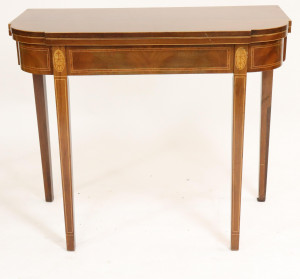 Image for Lot George III Style Inlaid Mahogany Games Table