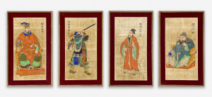 Image for Lot Four Chinese Paintings, Ink on Silk