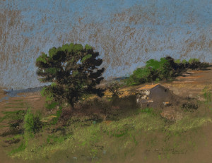 Image for Lot Pierre Roussel - Landscape with tree and farmhouse