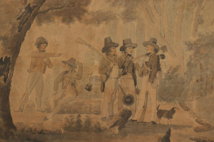 Image for Lot British School 19th C Soldiers at Leisure W/C