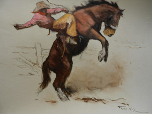 Image for Lot Pal Fried - Cowboy on Bucking Bronco