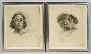 Image for Lot Unknown Artist - Group, Two (2) Portraits of women