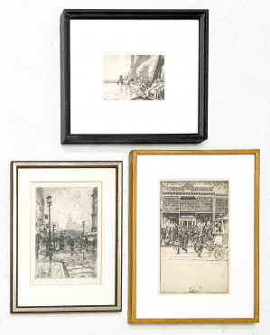 Image for Lot Charles Mielatz - Group of 3 New York Scenes