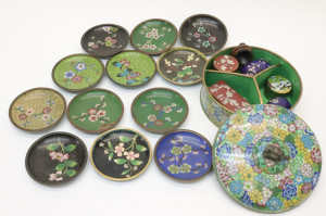 Image for Lot Group of Chinese Cloisonne Dishes