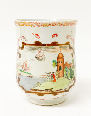 Image for Lot Chinese Export Dutch Landscape Tankard