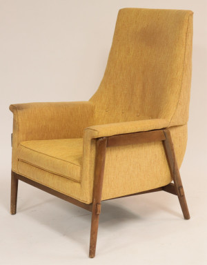 Image for Lot Mid Century Modern Walnut Armchair, circa 1960