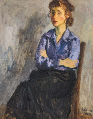 Image for Lot Raphael Soyer - Untitled (Seated Woman)