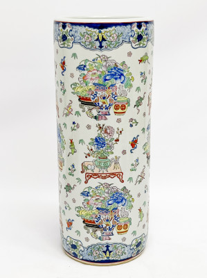 Image for Lot Chinese Ceramic Cylindrical Vase
