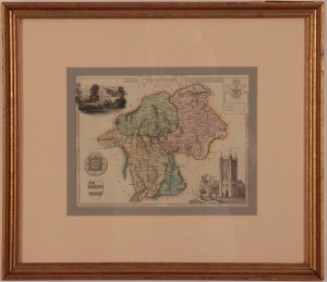 Image for Lot Antique Moule's English Counties Map Engraving