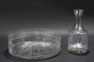 Image for Lot Bjorn Wiinblad for Rosenthal Glass Bowl Carafe
