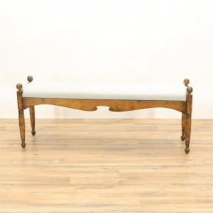Image for Lot Classical Style Beechwood Window Bench