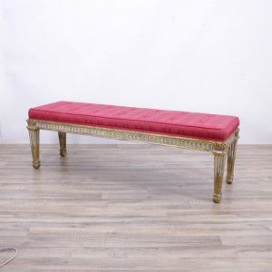 Image for Lot Louis XV Style Giltwood & Grey Painted Banquette