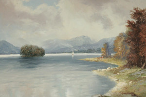 Image for Lot Herbert August Uerpmann Lake Scene