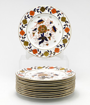 Image for Lot Royal Crown Derby for Tiffany & Co. Porcelain Plates, Set of 12