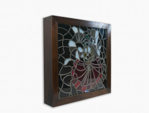 Image for Lot Lowell Nesbitt - Iris Stained Glass Window