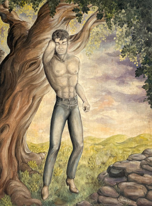 Image for Lot Unknown Artist - Untitled (Man in Nature)