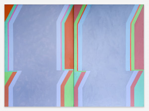 Image for Lot Michael Loew - Processional Blue Diptych