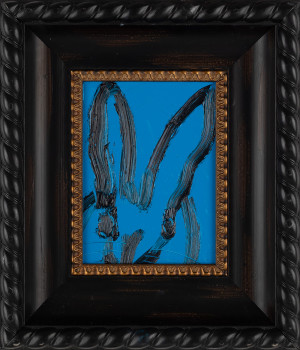 Image for Lot Hunt Slonem Untitled (cerulean blue bunny)