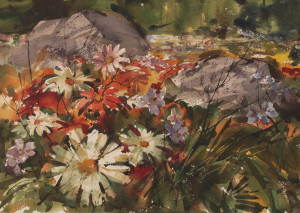 Image for Lot Claude Croney - Untitled (Flowers in a field)