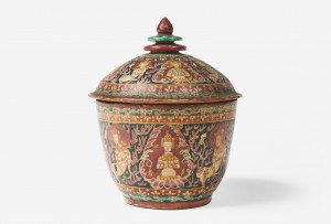 Image for Lot A Thai Benjarong Ceramic Toh Jar Rattanakosin period, 19th century