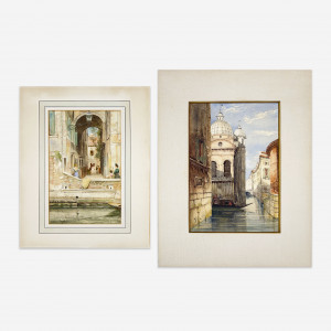 Image for Lot Venetian Watercolors, Group of 2