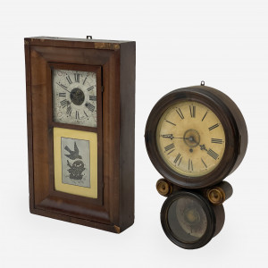 Image for Lot E. Ingraham & Company - Figure 8 Wall Clock and Henry Smith Ogee Mantel Clock