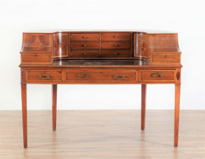 Image for Lot George III Style Inlaid Carlton House Desk