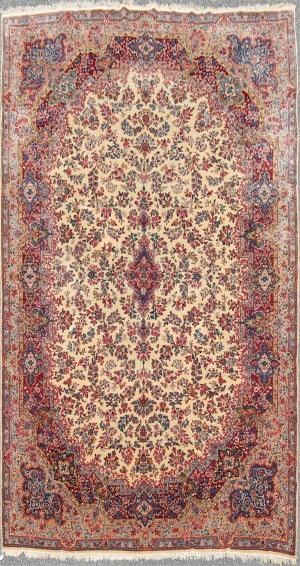 Image for Lot Persian Lavar Kerman Wool Rug 11-3 x 15-9