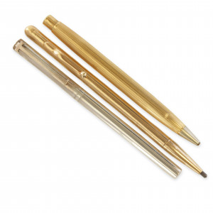 Image for Lot Tiffany Co Pen and Pencils Sterling Gold