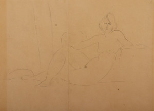 Image for Lot Manner of Modigliani - Nude, pencil on paper