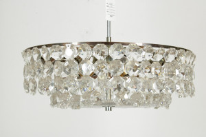 Image for Lot 1970s Lobmeyr Style Chrome Ceiling Fixture