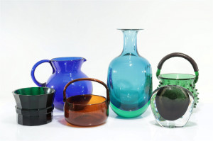 Image for Lot Group of Modern Colored Art Glass