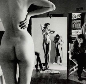 Image for Lot Helmut Newton - Self Portrait with Wife and Model