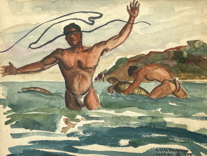 Image for Lot George Alan Swanson - Untitled (Bathers and Turtles)