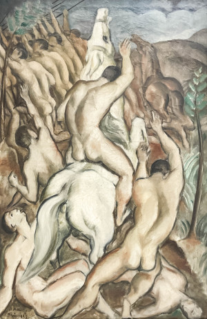 Image for Lot Nils Wedel - Untitled (Men and Horses)