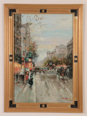 Image for Lot Y. Rowney, 'Paris Street Scene", O/C