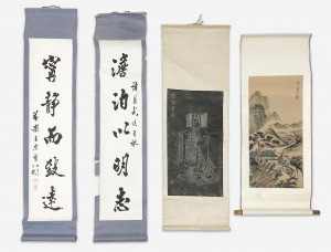 Image for Lot A Group of Four Chinese Scrolls