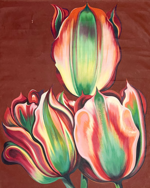 Image for Lot Lowell Nesbitt - Three Pimpernel Tulips