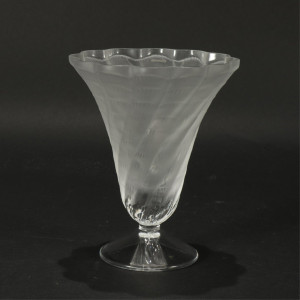 Image for Lot Lalique Lucie Frosted Crystal Vase