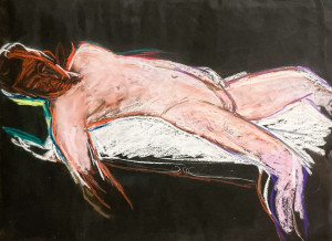 Image for Lot Edward Wolfe - Reclining Male Nude