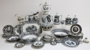 Image for Lot Approx. 60 Mulberry Ironstone Transferware Pieces