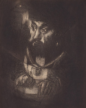Image for Lot Jack Levine - Portrait of a Bearded Man