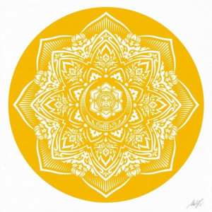 Image for Lot Shepard Fairey Yellow Mandala