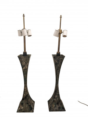 Image for Lot Stewart Ross James for Hansen - Pair of Bronze Table Lamps